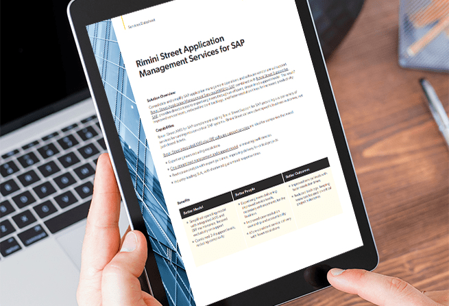 Rimini Street Application Management Services for SAP